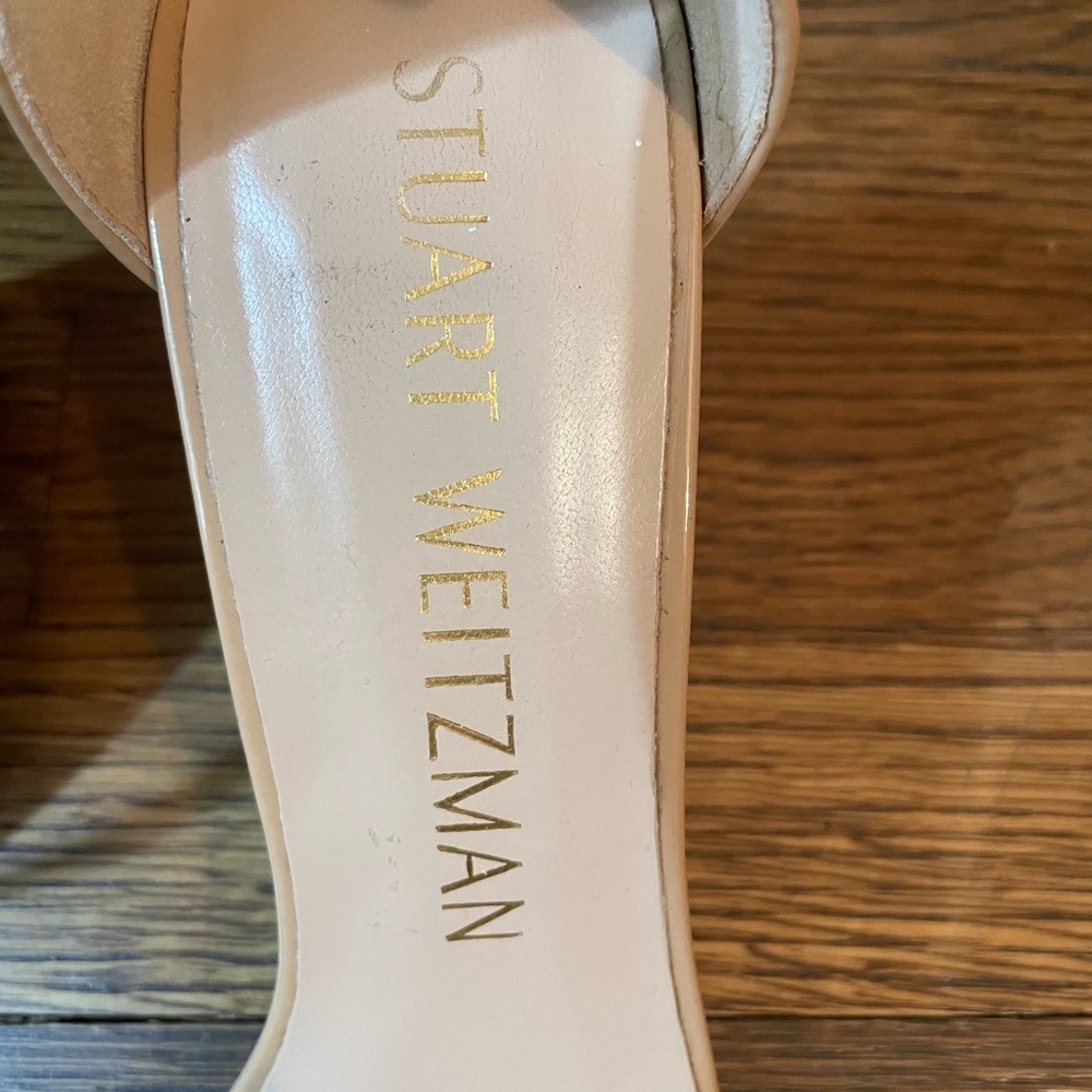 Stuart Weitzman Women's Tan Heeled Sandals - Picture 3 of 5